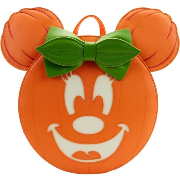 Loungefly Handbags - Loungefly Orange and Green Minnie Mouse Backpack